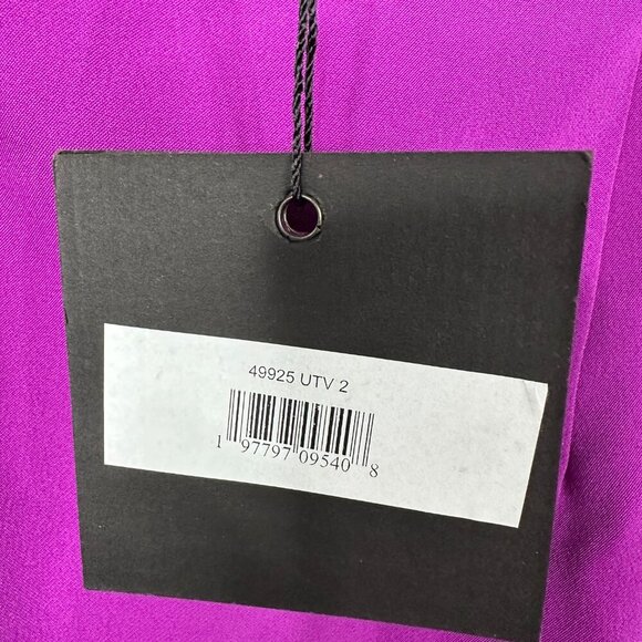 NWT Mac Duggal One-Shoulder Ruffle Bow Mini Dress Ultra Violet 2 #9823 - Picture 4 of 6